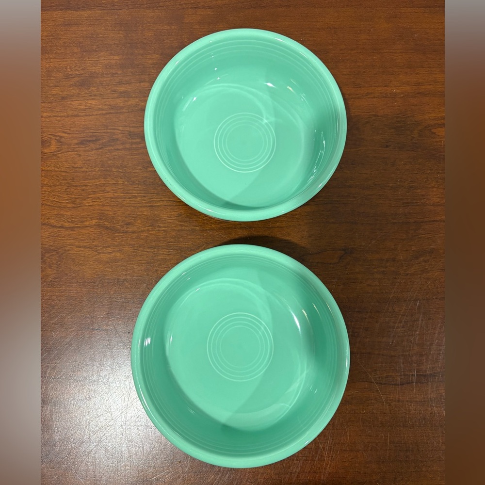 Fiestaware Fiesta *2* Seamist small 5.5” bowls Rare Retired - Picture 6 of 10